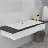 Image de vidaXL Lavabo encastré 81 x 39,5 x 18,5 cm Céramique Blanc