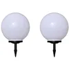 Image de vidaXL 2x Lampes d'Allée d'Extérieur à LED et Piquet au Sol Lampes Solaires Eclairage Jardin Terrasse Patio Cour Balcon Chemin 40 cm