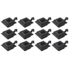 Image de vidaXL 12x Lampes Solaires à LED Carrées d'Extérieur Applique Murale Lumière de Jardin Eclairage Lampe de Clôture Toit Allée Chemin Noir 12 cm