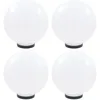 Image de vidaXL 4x Lampes à LED sous Forme de Boule Sphérique Eclairage Lampes Solaires Lampes d'Allée Lumière de Jardin Patio Terrasse Cour Balcon Chemin 30 cm PMMA