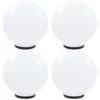 Image de vidaXL 4x Lampes à LED sous Forme de Boule Sphérique Eclairage Lampes Solaires Lampes d'Allée Lumière de Jardin Patio Terrasse Cour Balcon Chemin 40 cm PMMA