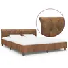 Image de vidaXL Cadre de lit sans matelas marron similicuir daim 160x200 cm