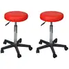 Image de vidaXL Tabourets de bureau lot de 2 Rouge 35,5x84 cm Similicuir
