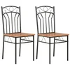 Image de Chaises à manger lot de 2 marron MDF