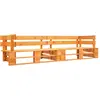 Image de vidaXL Canapé de jardin palette 2 places marron miel bois