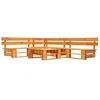 Image de vidaXL Bois Ensemble de Canapés de Jardin Palette 2 pcs Marron Miel Extérieur