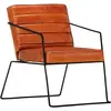 Image de vidaXL Fauteuil Brun roux Cuir véritable