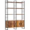 Image de vidaXL Bibliothèque 4 niveaux 124x30x180cm Bois solide de récupération