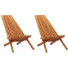 Image de vidaXL Chaises pliables d'extérieur lot de 2 Bois d'acacia solide