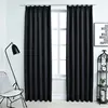Image de vidaXL Rideaux occultants avec crochets 2 pcs Noir 140x175 cm