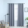 Image de vidaXL Rideaux occultants avec anneaux en métal 2 pcs Gris 140x245 cm