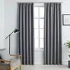 Image de vidaXL Rideaux occultants avec crochets 2 pcs Gris 140x175 cm
