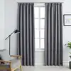 Image de vidaXL Rideaux occultants avec crochets 2 pcs Gris 140x225 cm