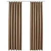 Image de Rideaux occultants avec crochets 2 pcs Taupe 140x225 cm