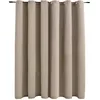 Image de vidaXL Rideau Occultant avec Anneaux en Métal Occultant à Oeillet Ombrage Chambre à Coucher Fenêtre Salon Bureau Maison Intérieur Beige 290x245 cm