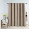 Image de vidaXL Rideau occultant avec anneaux en métal Beige 290x245 cm