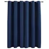 Image de vidaXL Rideau Occultant avec Anneaux en Métal Occultant à Oeillet Ombrage Chambre à Coucher Fenêtre Salon Bureau Maison Intérieur Bleu 290x245 cm