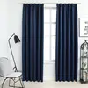 Image de vidaXL Rideaux occultants avec crochets 2 pcs Bleu 140x175 cm
