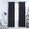Image de vidaXL Rideaux occultants avec anneaux Métal 2pcs Anthracite 140x245cm