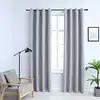 Image de vidaXL Rideaux occultants avec anneaux en métal 2 pcs Gris 140x175 cm
