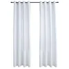 Image de vidaXL 2X Rideaux Occultants avec Anneaux en Métal Occultant à Oeillet Chambre à Coucher Fenêtre Salon Bureau Maison Intérieur Blanc Cassé 140x225 cm