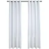 Image de vidaXL 2X Rideaux Occultants avec Anneaux en Métal Occultant à Oeillet Chambre à Coucher Fenêtre Salon Bureau Maison Intérieur Blanc Cassé 140x245 cm