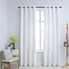 Image de vidaXL Rideau occultant et anneaux en métal 2pcs Blanc cassé 140x245cm