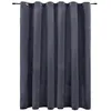Image de vidaXL Rideau Occultant avec Anneaux en Métal Occultant à Oeillet Ombrage Chambre à Coucher Fenêtre Salon Bureau Maison Intérieur Velours Anthracite 290x245 cm