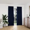 Image de Rideaux occultants et crochet 2pcs Velours Bleu foncé 140x225cm