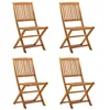 Image de vidaXL Chaises Pliantes 4 pièces en Bois d'acacia Massif