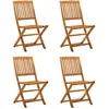 Image de vidaXL Chaises pliables d'extérieur lot de 4 Bois d'acacia solide