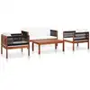 Image de vidaXL Salon de jardin 4 pcs Bois d'acacia solide