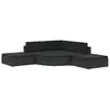 Image de vidaXL Salon de Jardin 6 pcs avec Coussins résine tressée Noir