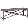 Image de Banc de jardin 120 cm Résine tressée Gris