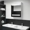 Image de vidaXL Armoire de salle de bain à miroir LED 50x13,5x60 cm