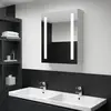 Image de vidaXL Armoire de salle de bain à miroir LED 50x13x70 cm