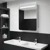 Image de vidaXL Armoire de salle de bain à miroir LED 60x11x80 cm