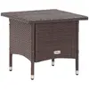 Image de vidaXL Table à thé Marron 50x50x47 cm Résine tressée