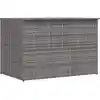 Image de vidaXL Boîte de rangement de jardin gris 150x100x100 cm résine tressée