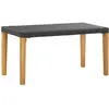 Image de vidaXL Banc de jardin 120 cm Noir Résine tressée et bois d'acacia