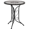 Image de Table de bistro mosaïque Gris 60 cm Céramique