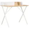 Image de vidaXL Bureau Blanc et naturel 80x50x84 cm