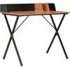 Image de vidaXL Bureau Noir et marron 80x50x84 cm