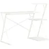 Image de vidaXL Bureau avec étagère Blanc 116x50x93 cm