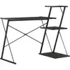 Image de vidaXL Bureau avec étagère Noir 116x50x93 cm