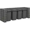 Image de vidaXL Mur en gabion pour poubelles Acier galvanisé 320x100x120 cm