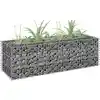 Image de vidaXL Lit surélevé à gabion Acier galvanisé 90x30x30 cm