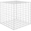 Image de vidaXL Lit Surélevé Cube à Gabion Jardinière Surélevée de Fleurs Plantes Panier à Pierres Jardin Terrasse Extérieur Fil d'Acier 60x60x60 cm