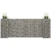 Image de vidaXL Jardinière à gabion en H Fil d'acier 260x40x100 cm