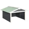 Image de vidaXL Sapin Garage de Tondeuse à Gazon Abri de Tondeuse Housse pour Tondeuse à Gazon Protection Jardin Extérieur 72x87x50 cm Gris et Blanc